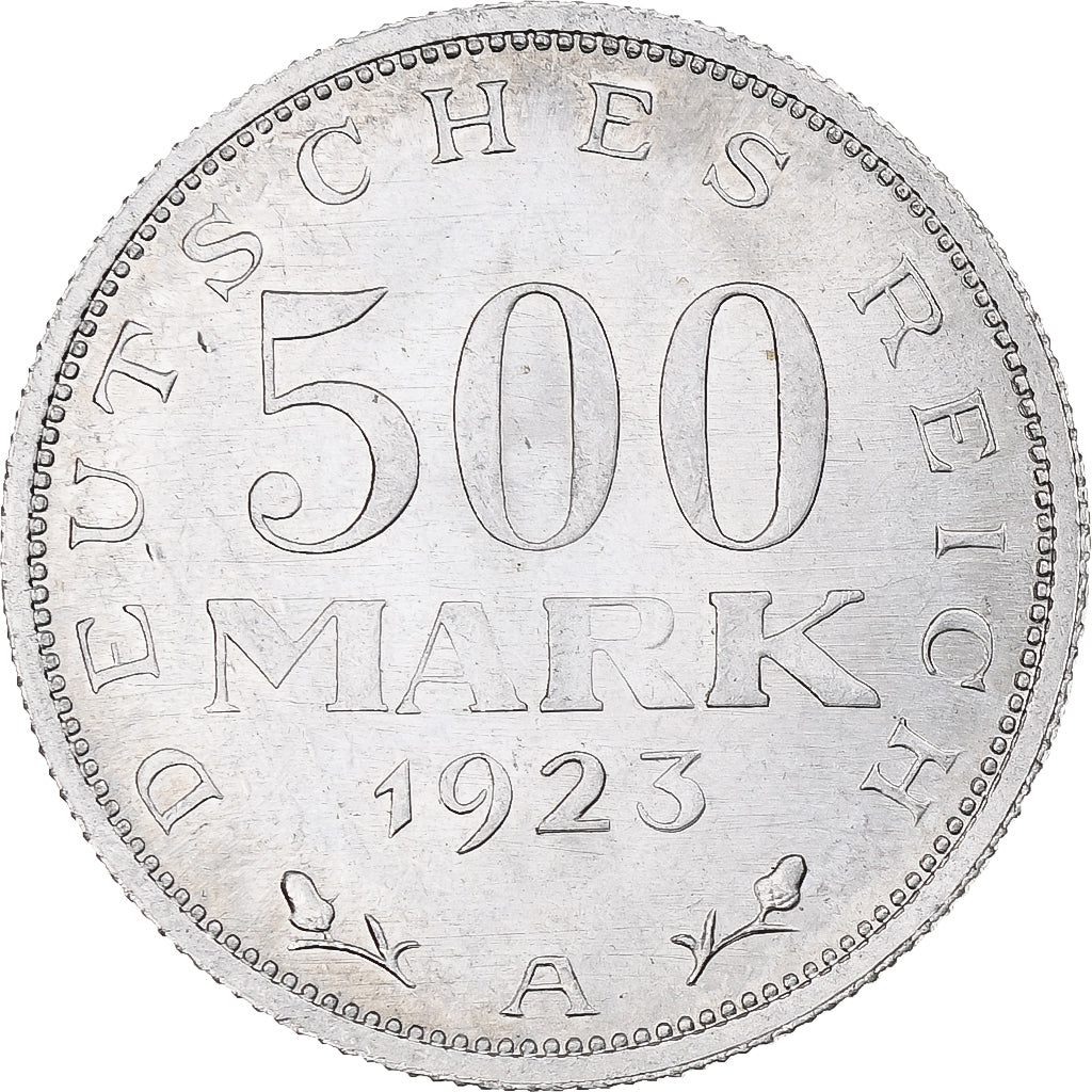Germania, 500 Mark, 1923, Berlin, Weimar Republic, SPL, Alluminio, KM:36