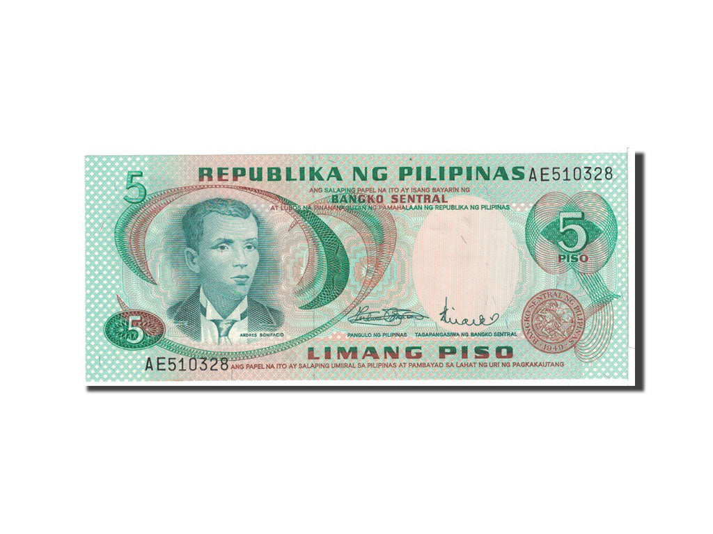 Banknote, Philippines, 5 Piso, 1974, Undated, KM:160a, UNC(65-70)