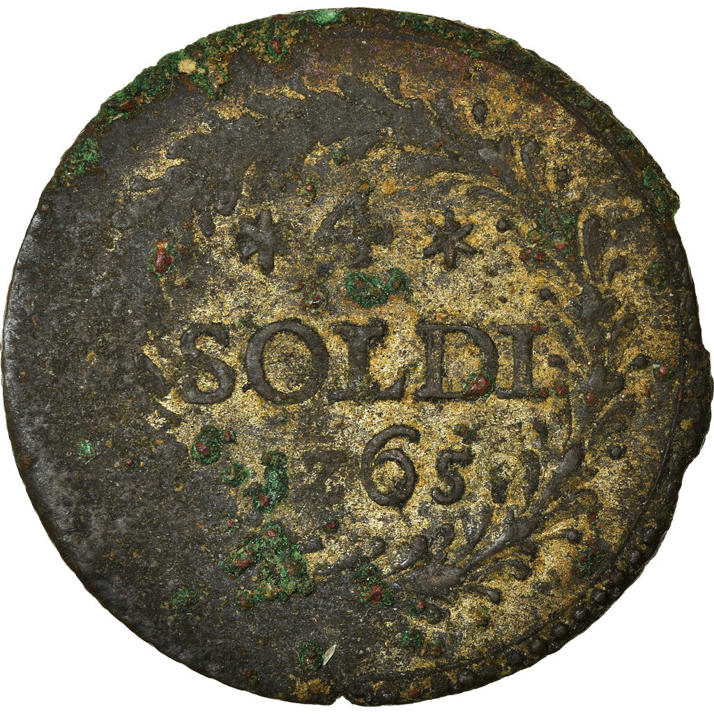 Münze, Italien Staaten, CORSICA, General Pasquale Paoli, 4 Soldi, 1765, Murato