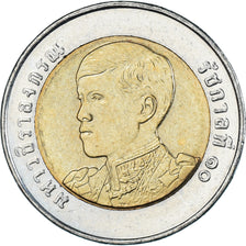 Coin, Thailand, 10 Baht, 2018-2021, Rama X 1st portrait, MS(63), Bi-Metallic