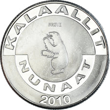 Coin, Groenland, 5 Kroner, 2010, KALAALLIT NUNAAT, MS(65-70), Cupronickel