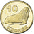 Moneta, Groenlandia, 10 Kroner, 2010, Morse., SPL, laiton