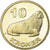Moneda, Groenlandia, 10 Kroner, 2010, Morse., SC, laiton