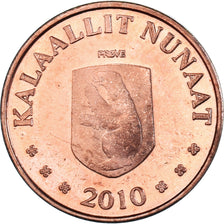 Monnaie, Groenland, 25 Öre, 2010, Lièvre arctique., SPL, Cuivre