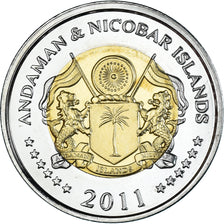 Coin, India, 10 Rupees, 2011, ANDAMAN & NICOBAR ISLANDS ., MS(63), Bi-Metallic