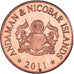 Coin, India, 50 Paise, 2011, îles Andaman et Nicobar., MS(63), Cuivre recouvert