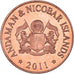 Moeda, Índia, 50 Paise, 2011, îles Andaman et Nicobar., MS(63), Cuivre