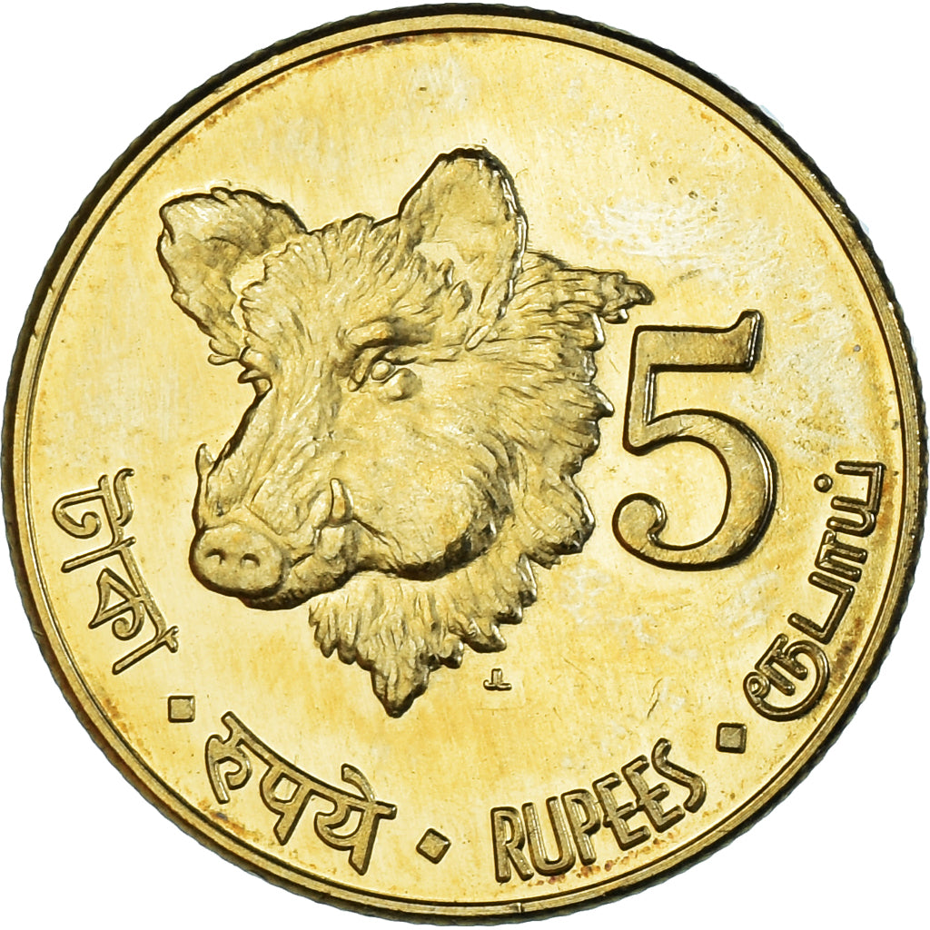Moneda, India, 5 Rupees, 2011, îles Andaman et Nicobar., SC, laiton
