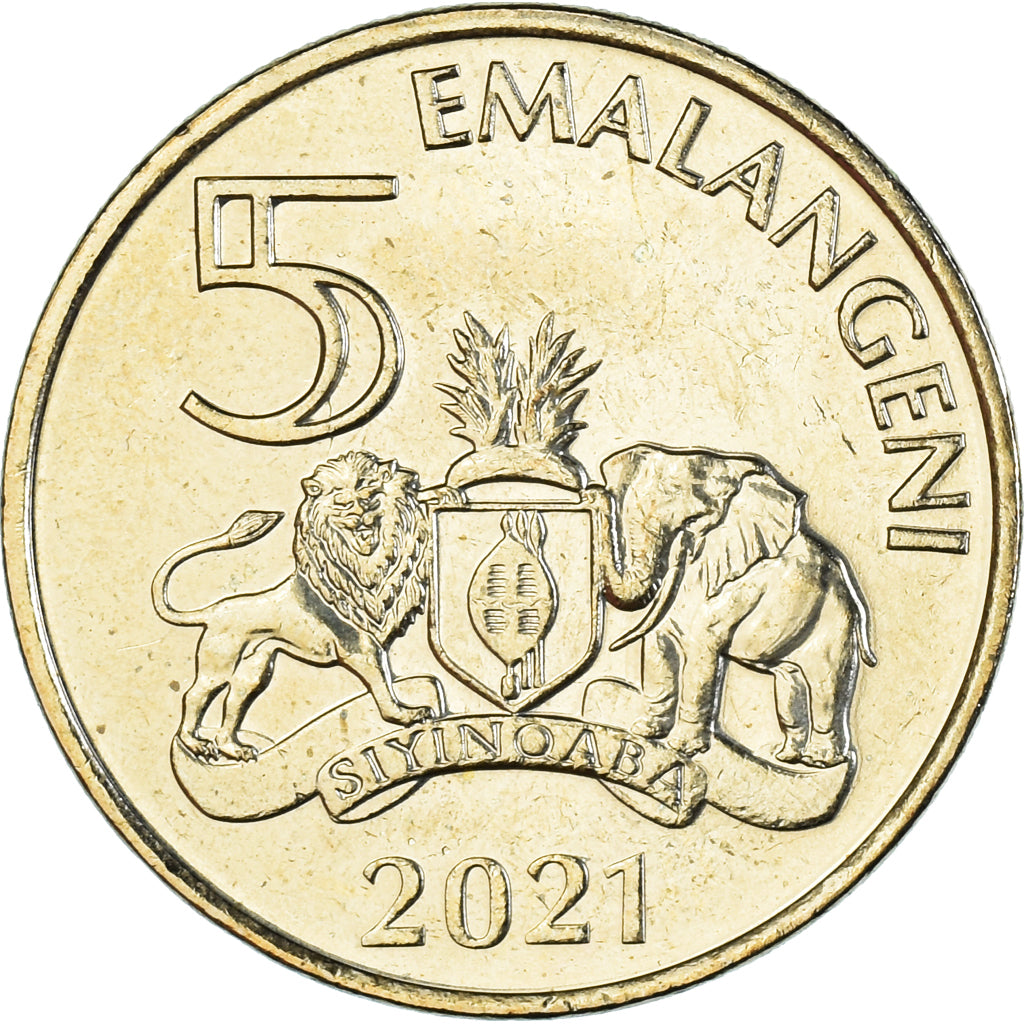 Coin, Swaziland, 5 Emalangeni, 2021, ESWATINI., MS(63), Aluminum-Bronze