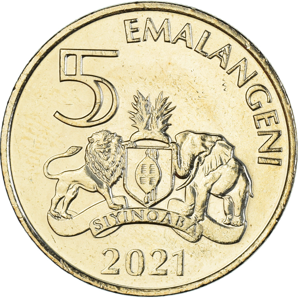 Coin, Swaziland, 5 Emalangeni, 2021, ESWATINI., MS(63), Aluminum-Bronze