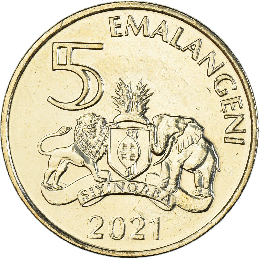 Coin, Swaziland, 5 Emalangeni, 2021, ESWATINI., MS(63), Aluminum-Bronze