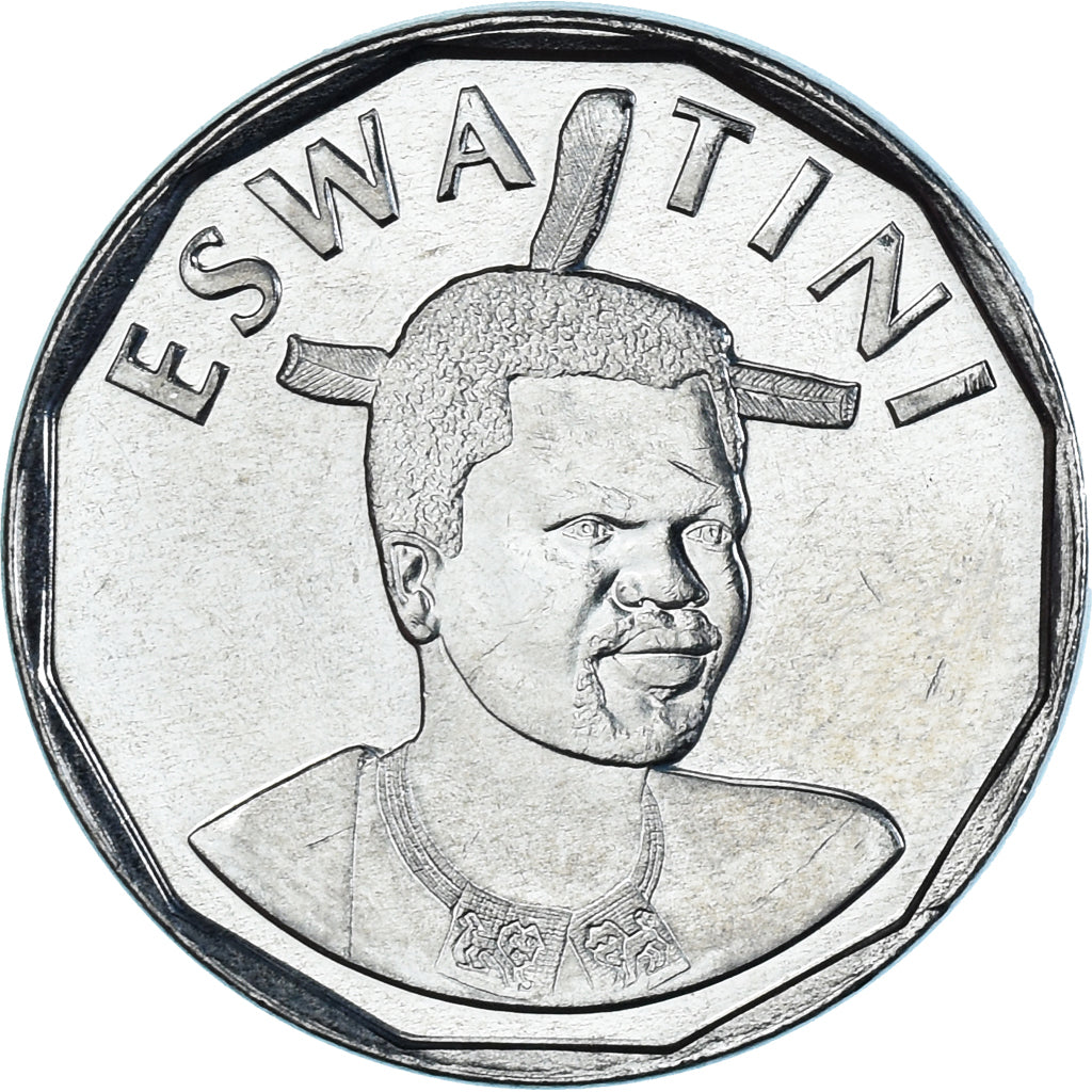 Coin, Swaziland, 50 Cents, 2018, ESWATINI, MS(63), Stainless Steel