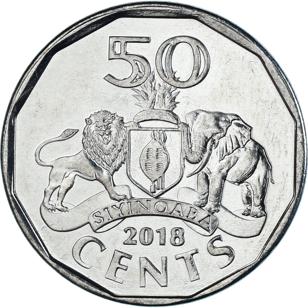 Monnaie, Eswatini, 50 Cents, 2018, ESWATINI, SPL, Acier inoxydable