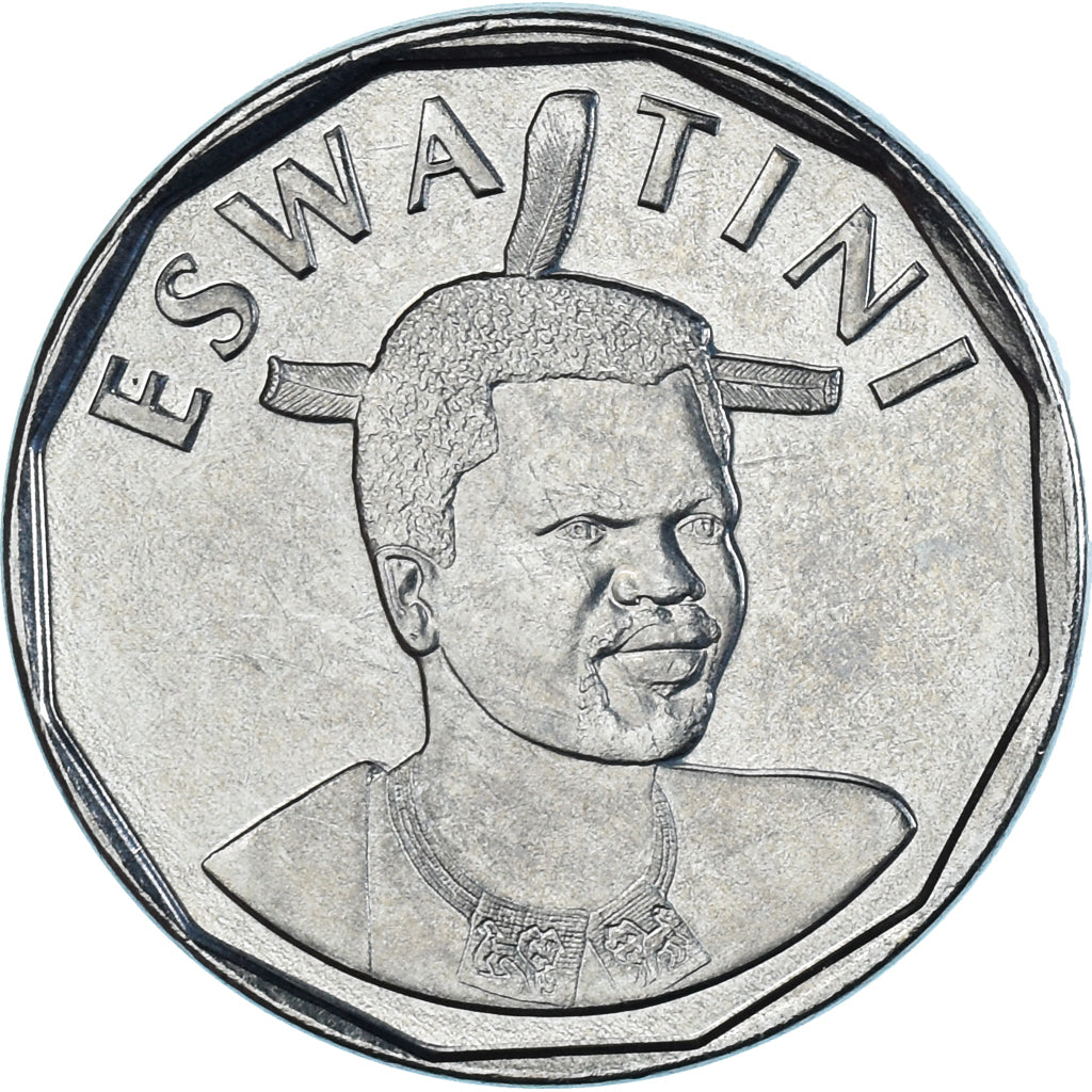 Coin, Swaziland, 50 Cents, 2018, ESWATINI, MS(63), Stainless Steel