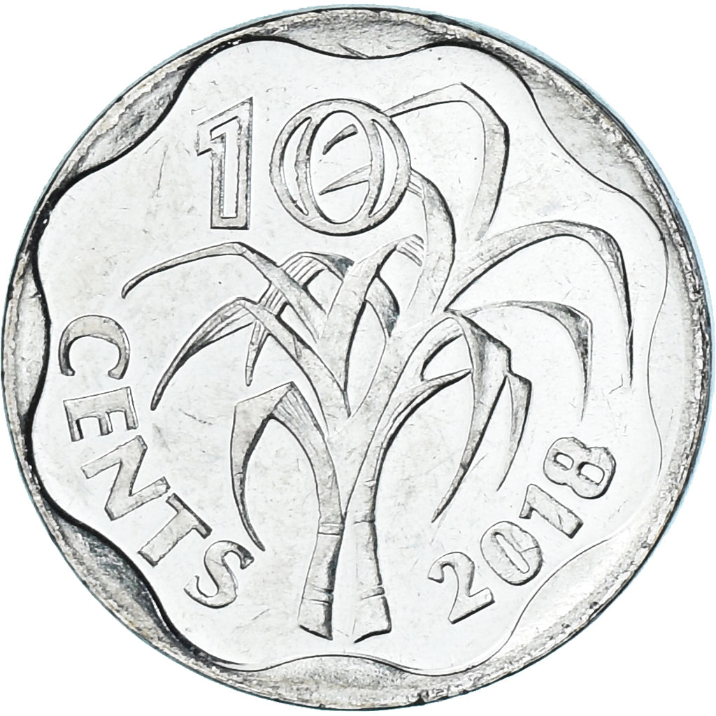 Coin, Swaziland, 10 Cents, 2018, ESWATINI, MS(63), Acier plaqué nickel