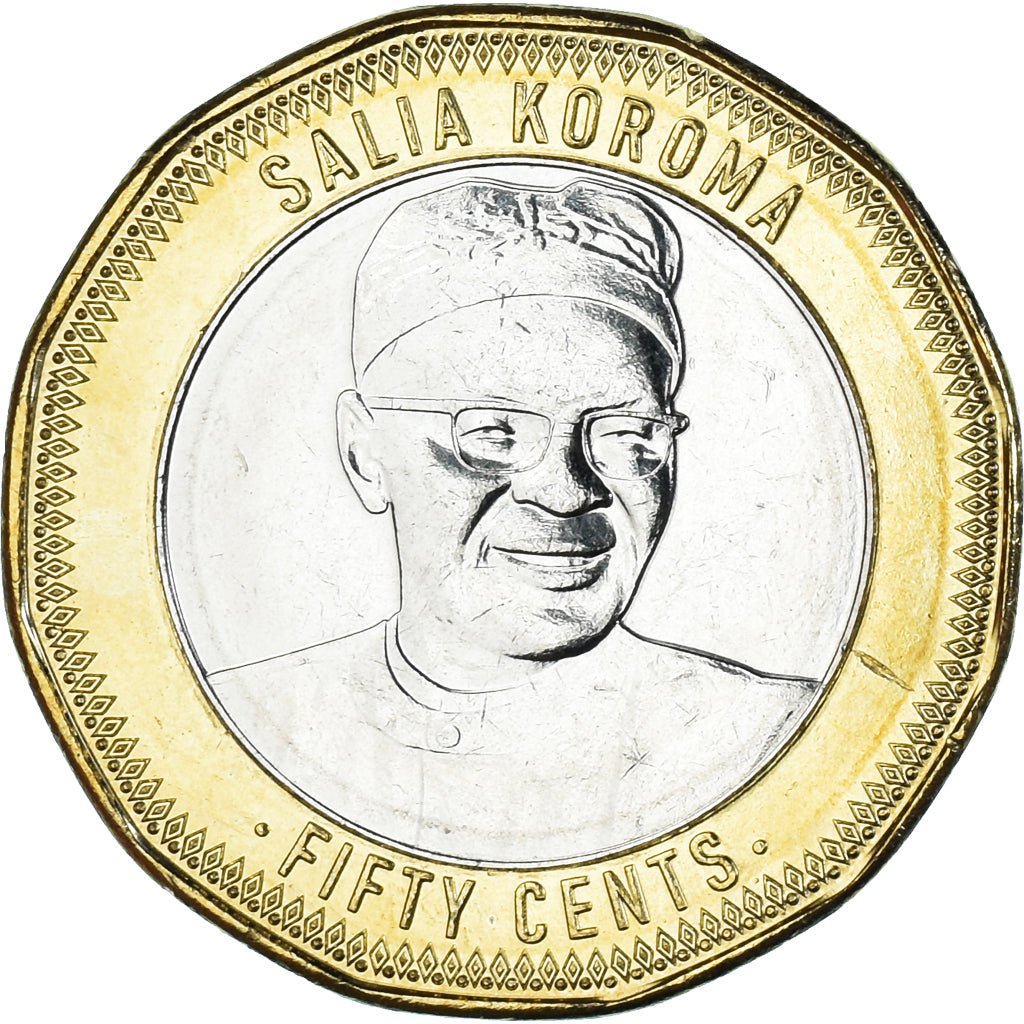 Moneta, Sierra Leone, 50 Cents, 2022, Salla Koroma, SPL, Bi-metallico
