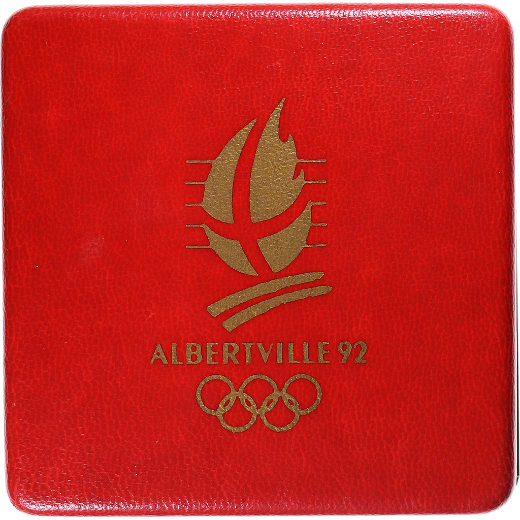 France, 500 Francs, 1992 Olympics, Albertville, Pierre de Coubertin, 1991