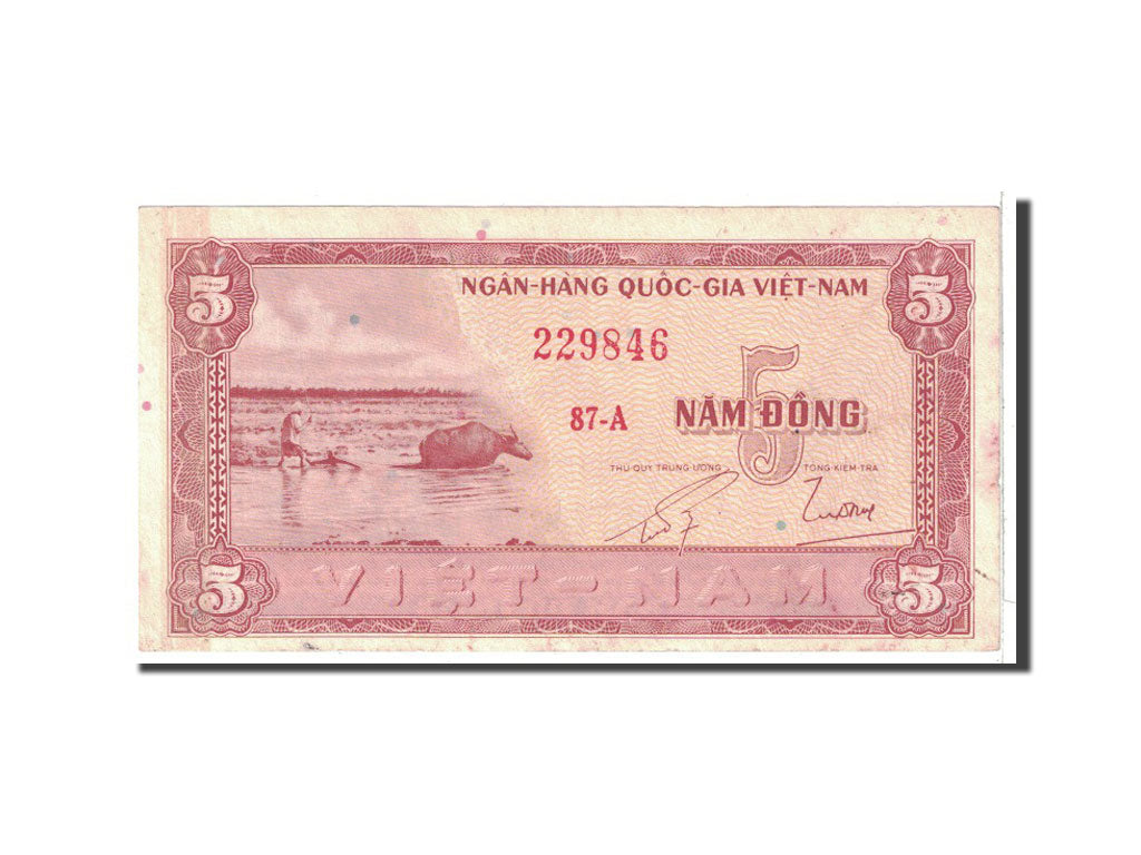 Geldschein, South Viet Nam, 5 D<ox>ng, 1955, Undated, KM:13a, VZ