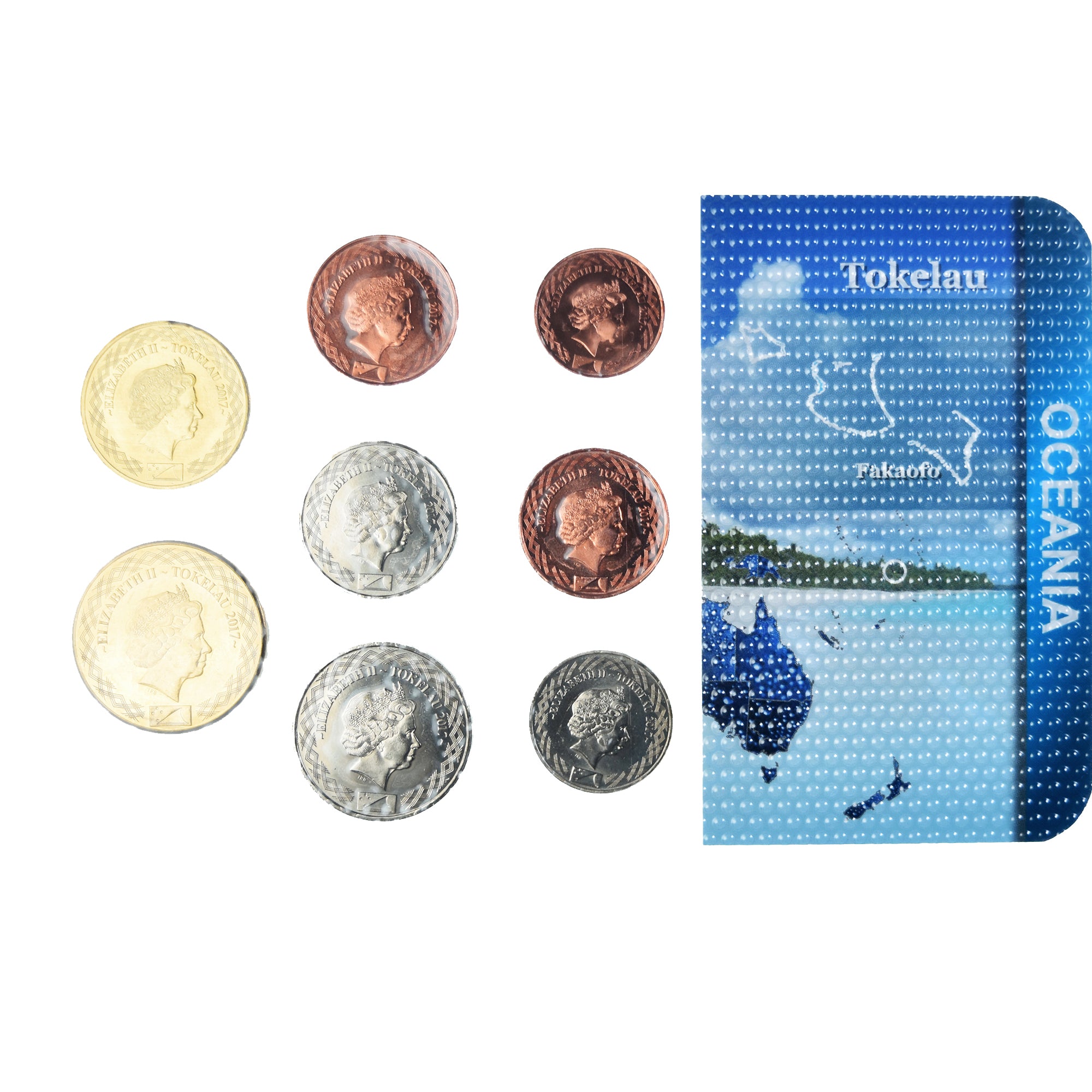 Coin, Tokelau, Set, 2017, TOKELAU.Serie 8 monnaies, MS(65-70)