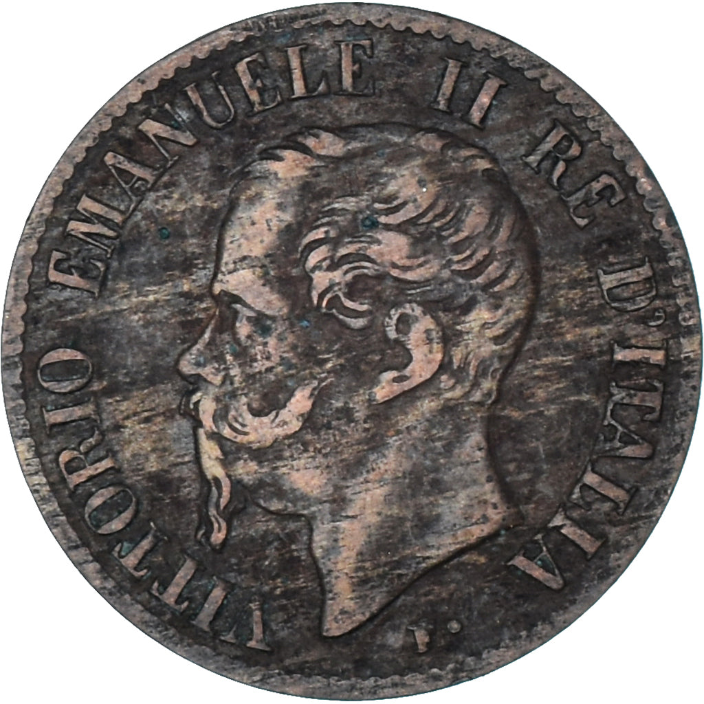 Moeda, Itália, Vittorio Emanuele II, Centesimo, 1867, Milan, EF(40-45), Cobre