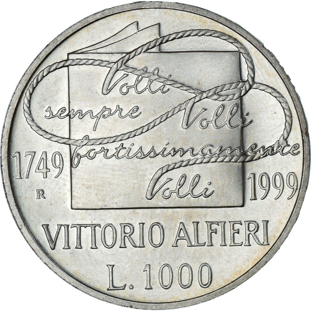 Moneta, Włochy, 1000 Lire, 1999, Rome, 250ème anniversaire de la naissance de