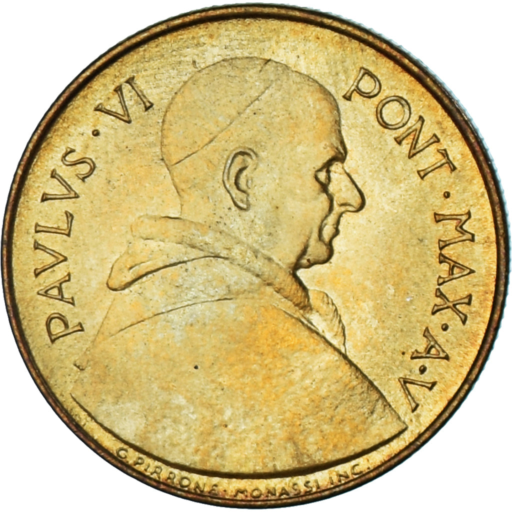 Coin, VATICAN CITY, Paul VI, 20 Lire, 1967, MS(63), Aluminum-Bronze, KM:96