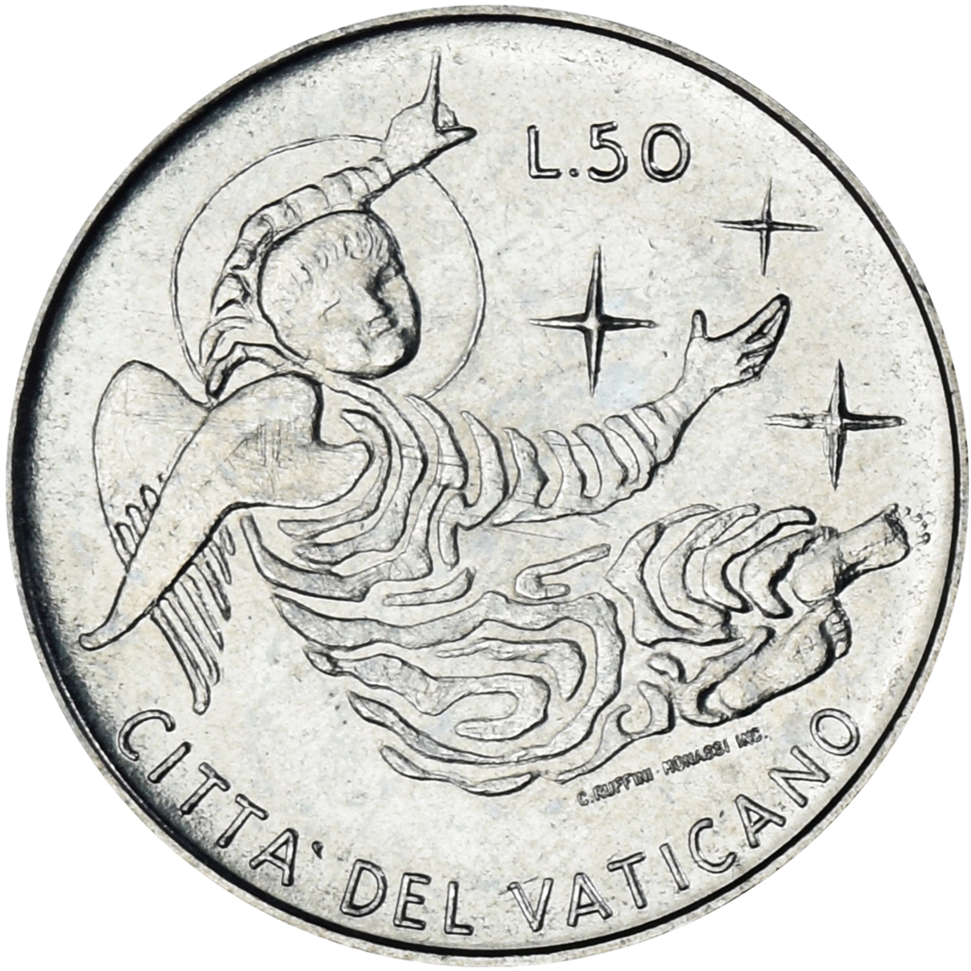 Monnaie, Cité du Vatican, Paul VI, 50 Lire, 1969, Roma, SPL, Acier inoxydable
