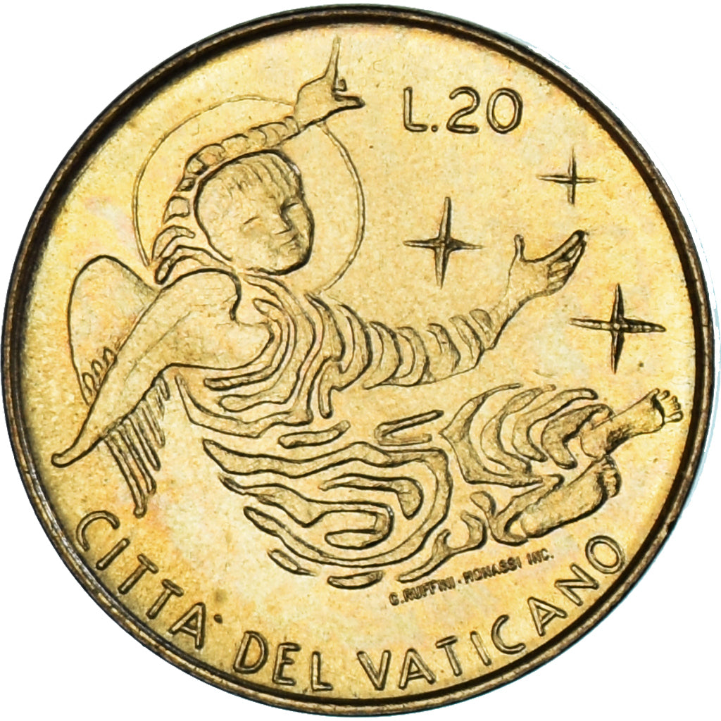 Coin, VATICAN CITY, Paul VI, 20 Lire, 1969, Roma, MS(63), Aluminum-Bronze