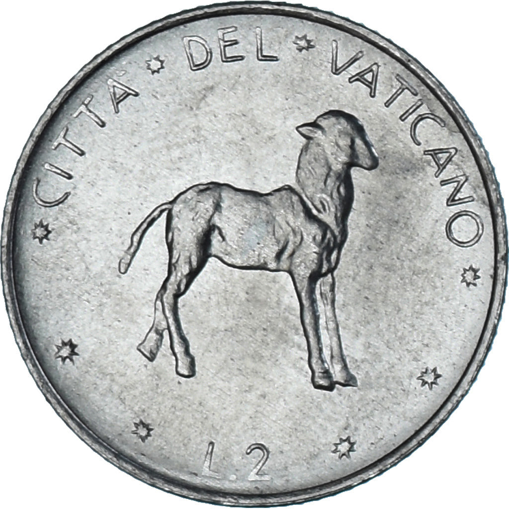 Monnaie, Cité du Vatican, Paul VI, 2 Lire, 1977, Roma, SPL, Aluminium, KM:117
