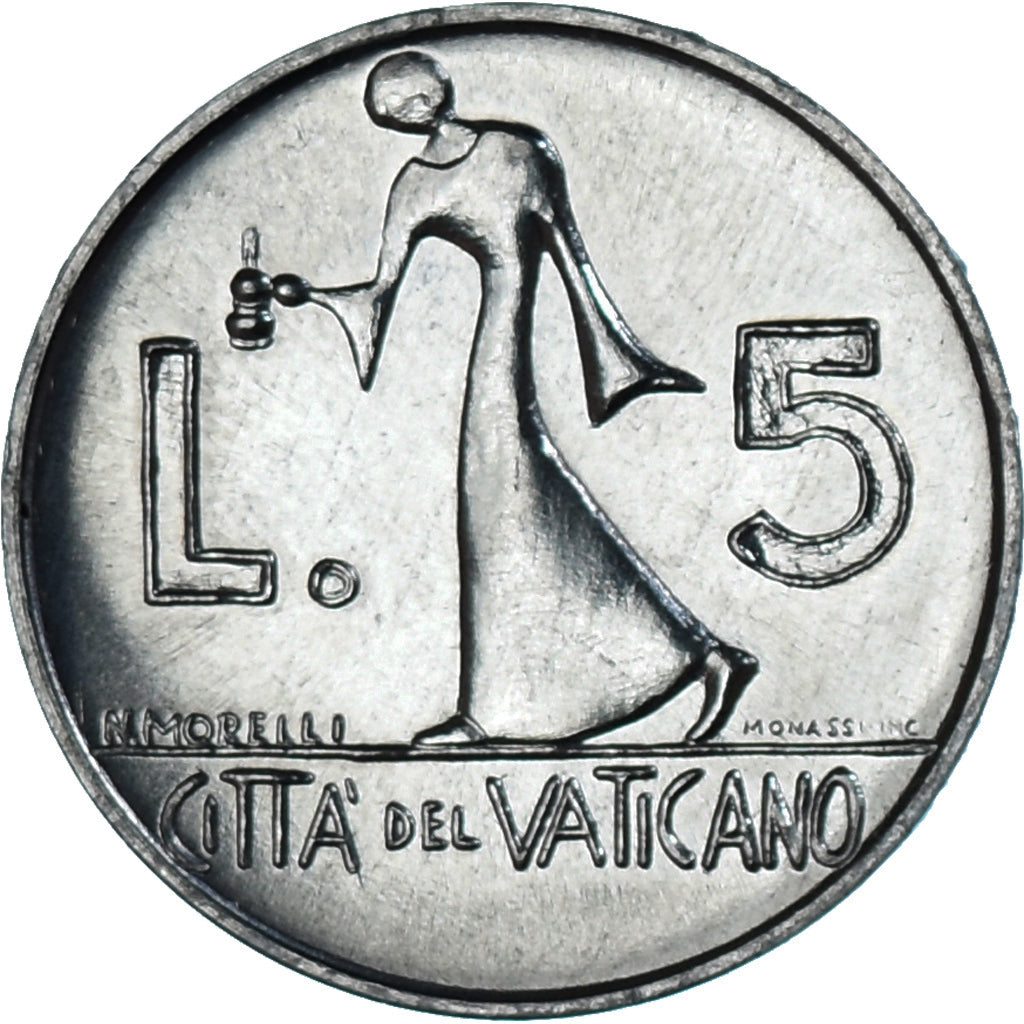 Coin, VATICAN CITY, Paul VI, 5 Lire, 1978, MS(63), Aluminum, KM:133
