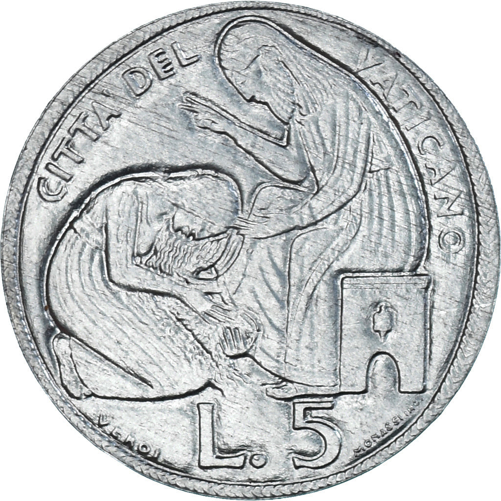 Monnaie, Cité du Vatican, Paul VI, 5 Lire, 1975, Roma, SPL+, Aluminium, KM:126