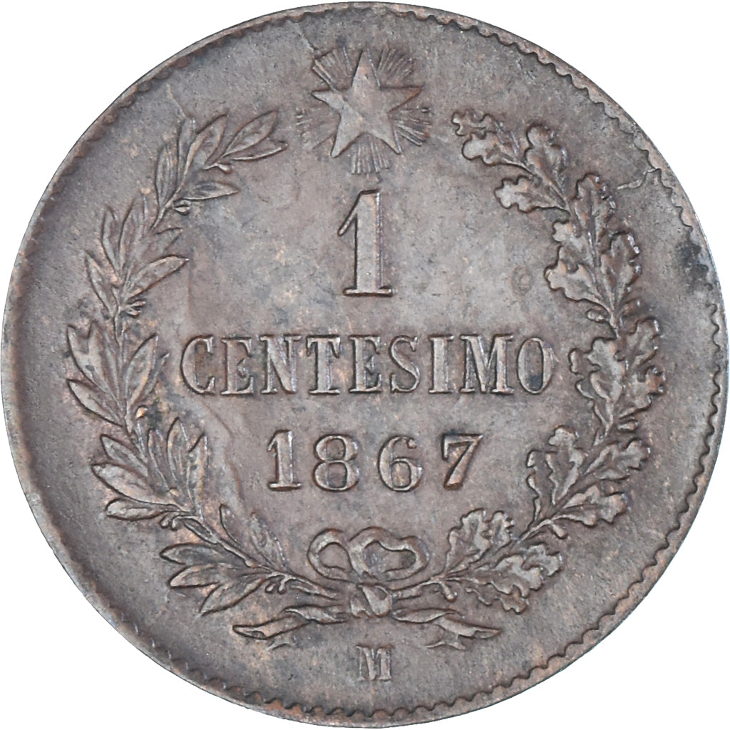 Moneta, STATI ITALIANI, Centesimo, 1867, Milan, BB+, Cuivre, KM:1.1