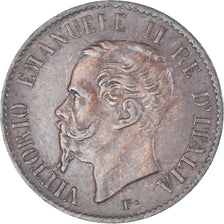 Coin, ITALIAN STATES, Centesimo, 1867, Milan, AU(50-53), Cuivre, KM:1.1