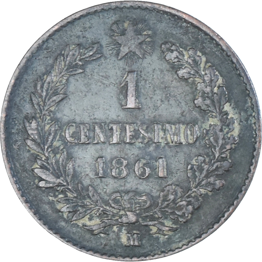 Münze, Italien, Centesimo, 1861, Milan, S+, Bronze, KM:1.1