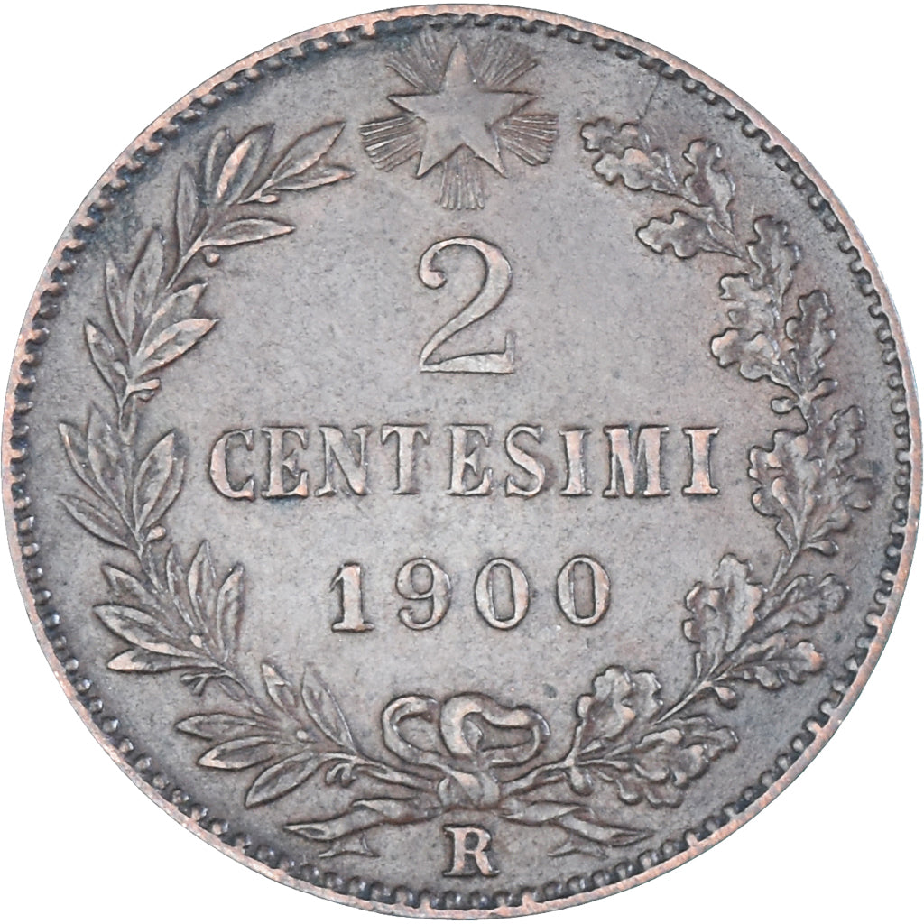 Munten, Italië, Umberto I, 2 Centesimi, 1900, Rome, ZF, Koper, KM:30