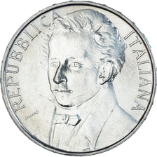 Coin, Italy, 500 Lire, 1987, Rome, Leopardi, MS(63), Silver, KM:132