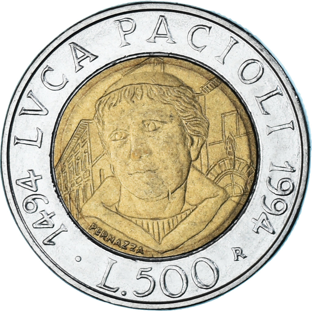 Munten, Italië, 500 Lire, 1994, Rome, ZF, Bi-Metallic, KM:167