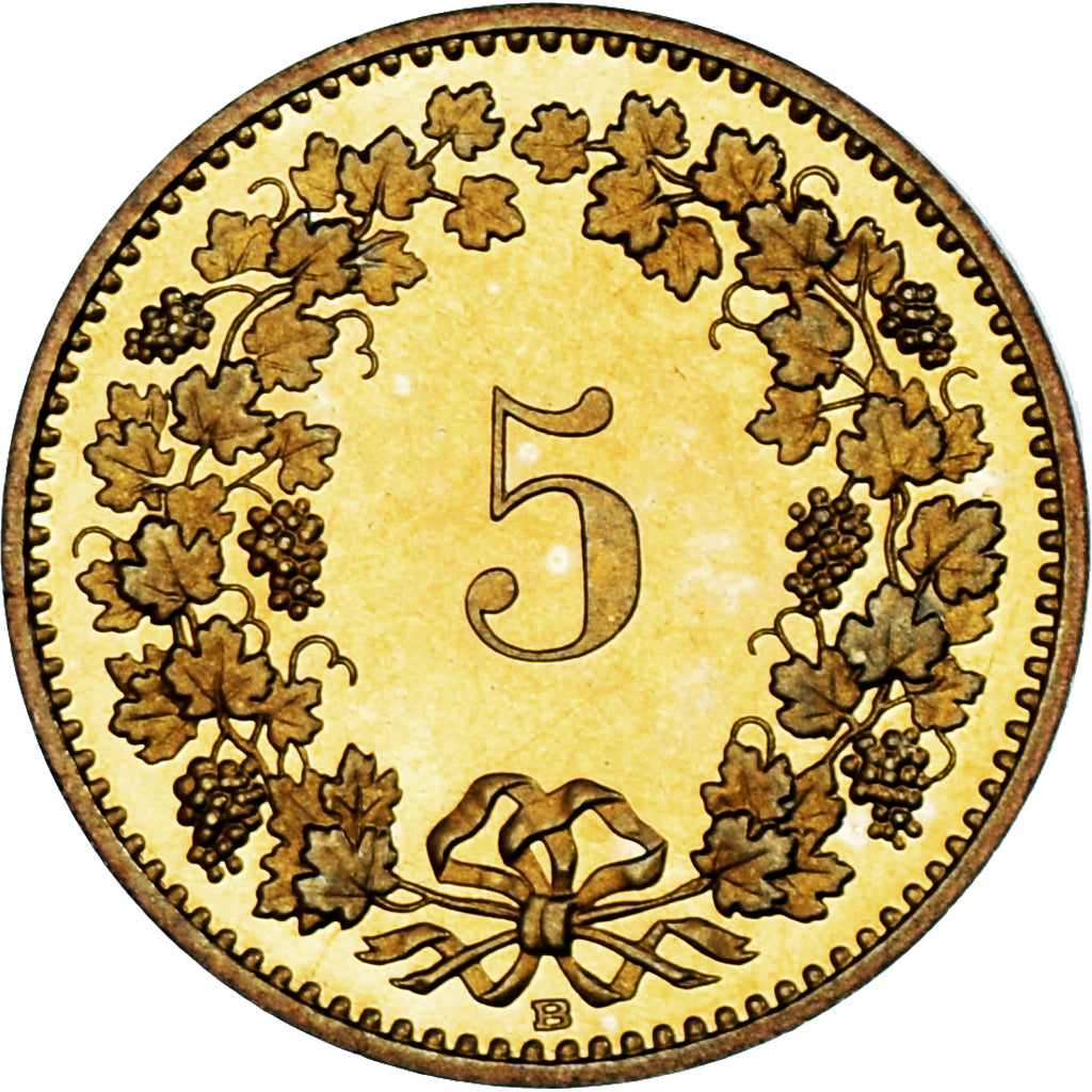 Munten, Zwitserland, 5 Rappen, 1989, Bern, BE, UNC-, Aluminum-Bronze, KM:26c