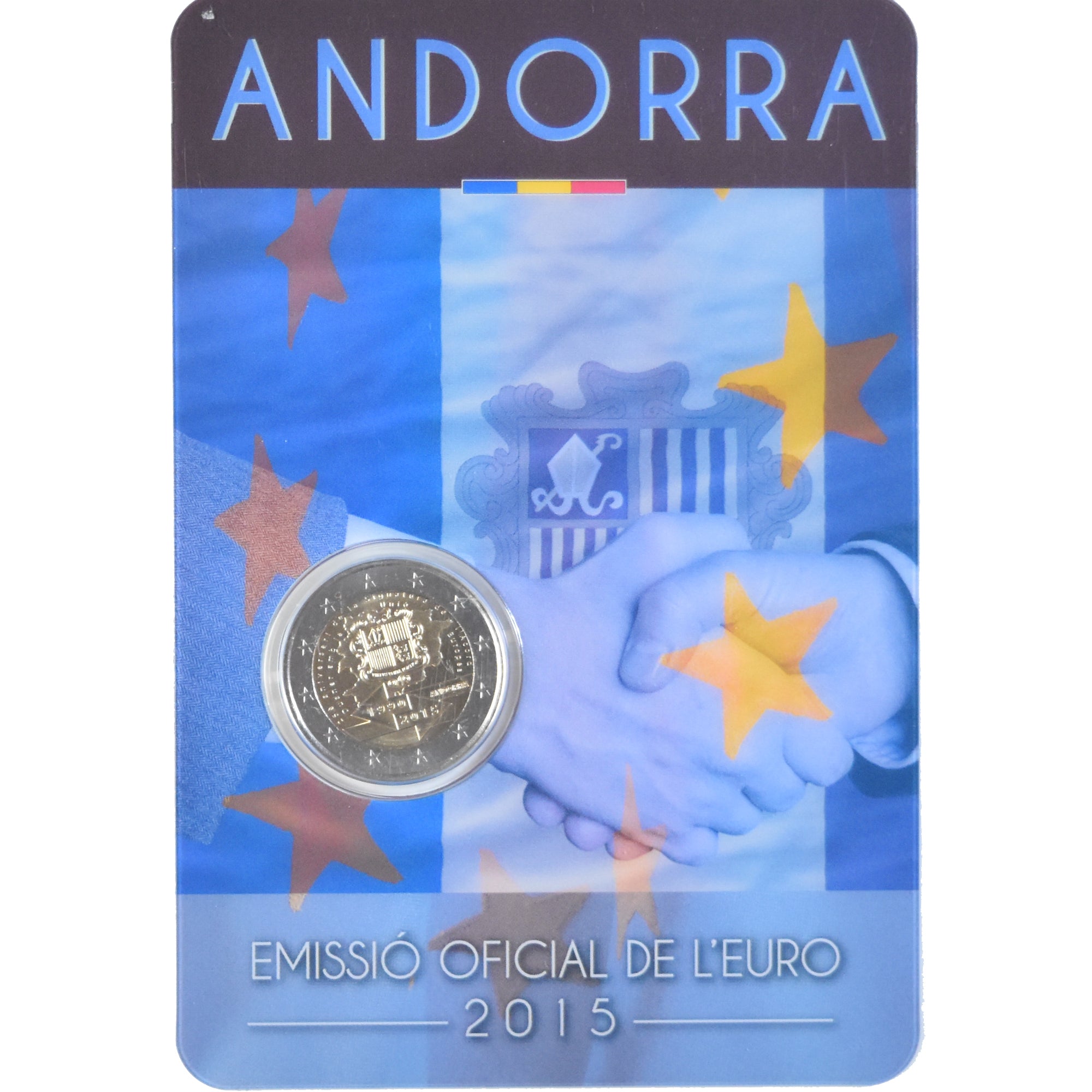 Andorra, 2 Euro, Accords Douaniers, 2015, FDC, Bi-metallico