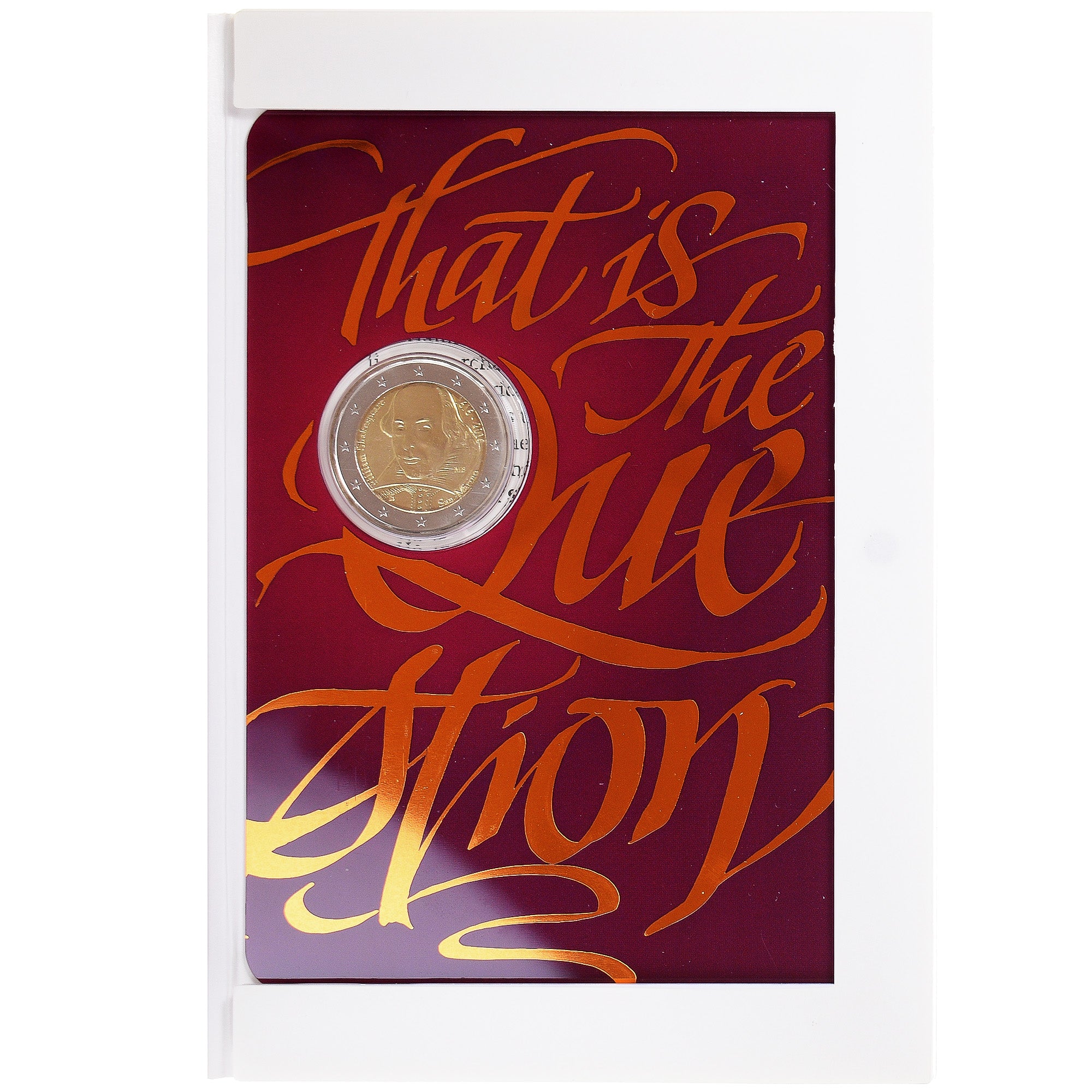 San Marino, 2 Euro, William Shakespeare - 400th Anniversary, 2016, Rome