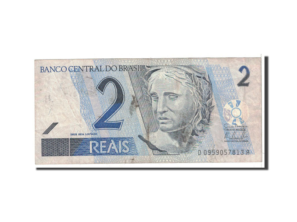 Banknote, Brazil, 2 Reais, 2001, Undated, KM:249a, VF(20-25)