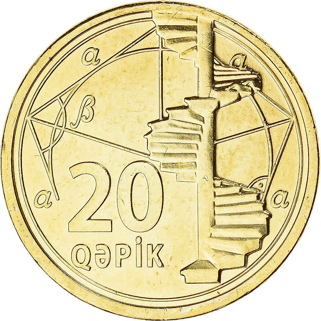 Coin, Azerbaijan, 20 Qapik, 2021, MS(63), laiton, KM:90