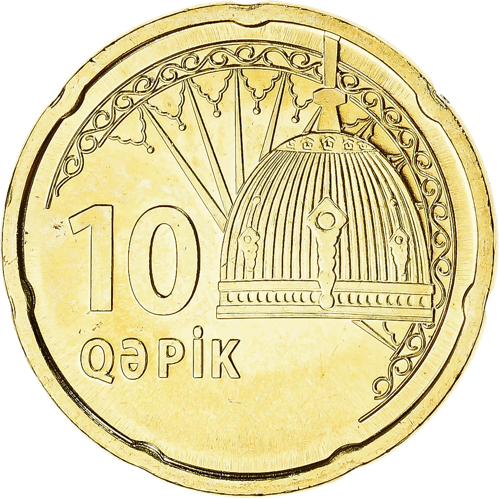 Coin, Azerbaijan, 10 Qapik, 2021, MS(63), Acier plaqué laiton