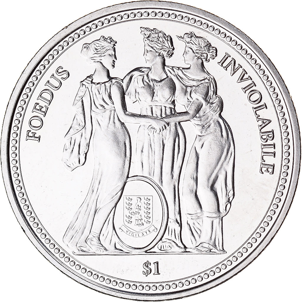 Coin, BRITISH VIRGIN ISLANDS, Dollar, 2022, Three Graces, MS(63), Copper-nickel
