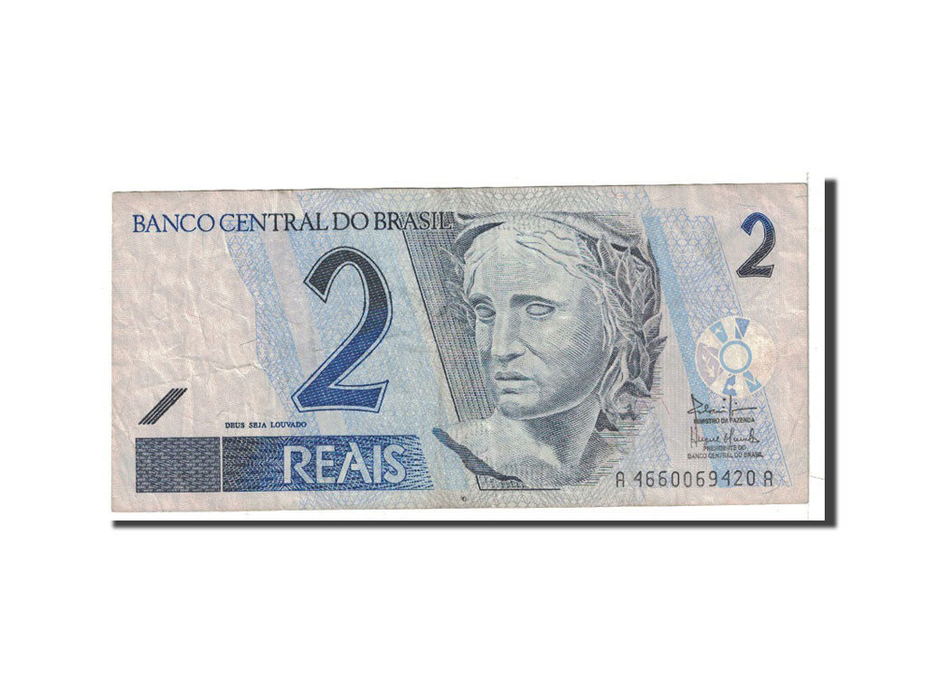 Banknote, Brazil, 2 Reais, 2001, Undated, KM:249b, VF(20-25)