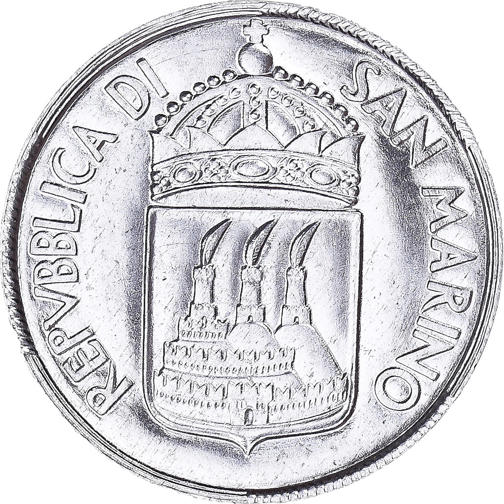 Monnaie, Saint Marin , 5 Lire, 1973, Rome, FDC, Aluminium, KM:24