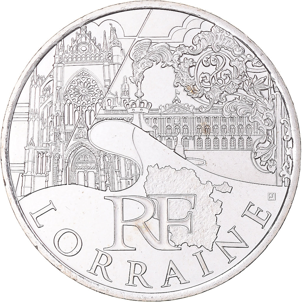 Francia, 10 Euro, 2011, Paris, Lorraine, FDC, Argento, KM:1743