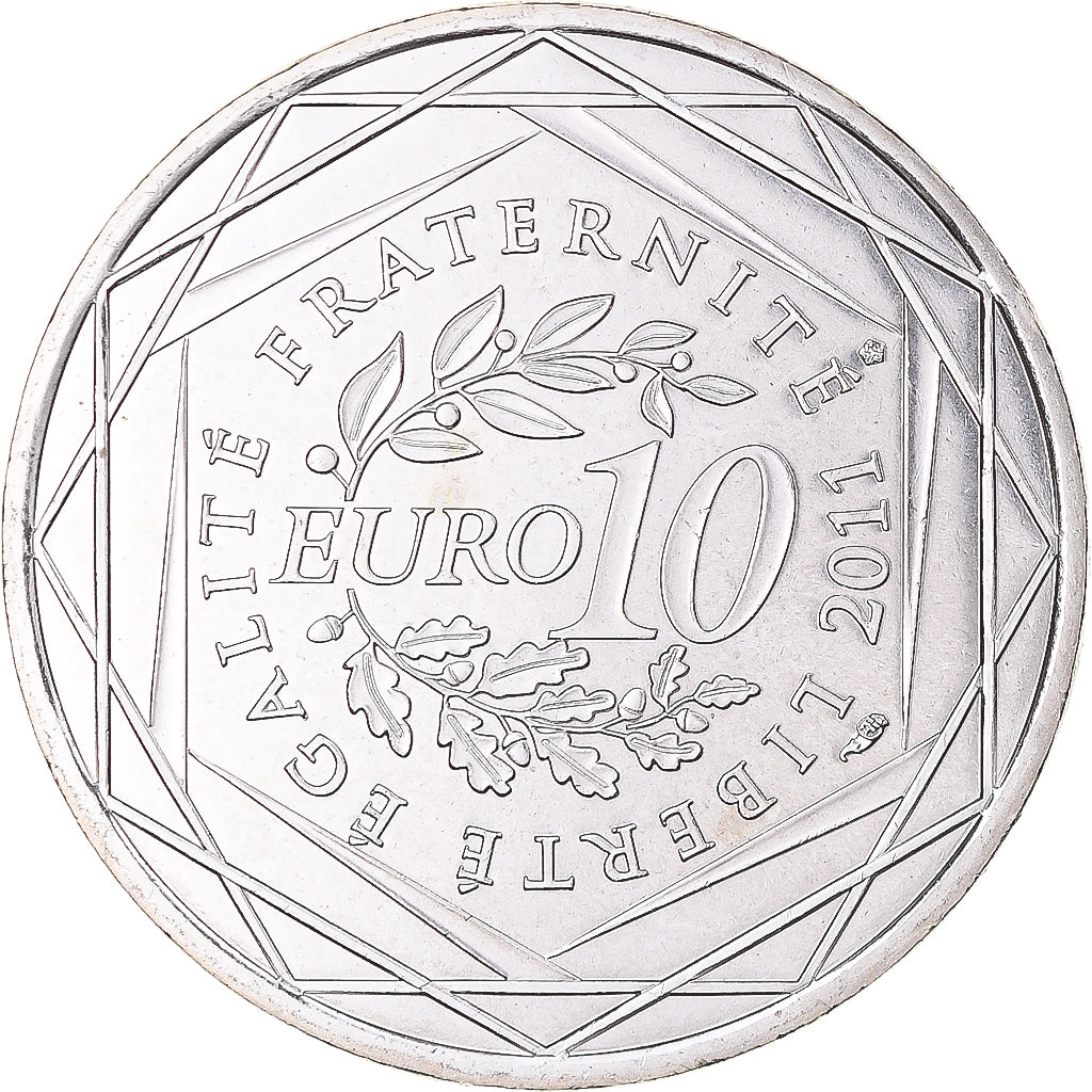 Francia, 10 Euro, 2011, Paris, Lorraine, FDC, Argento, KM:1743