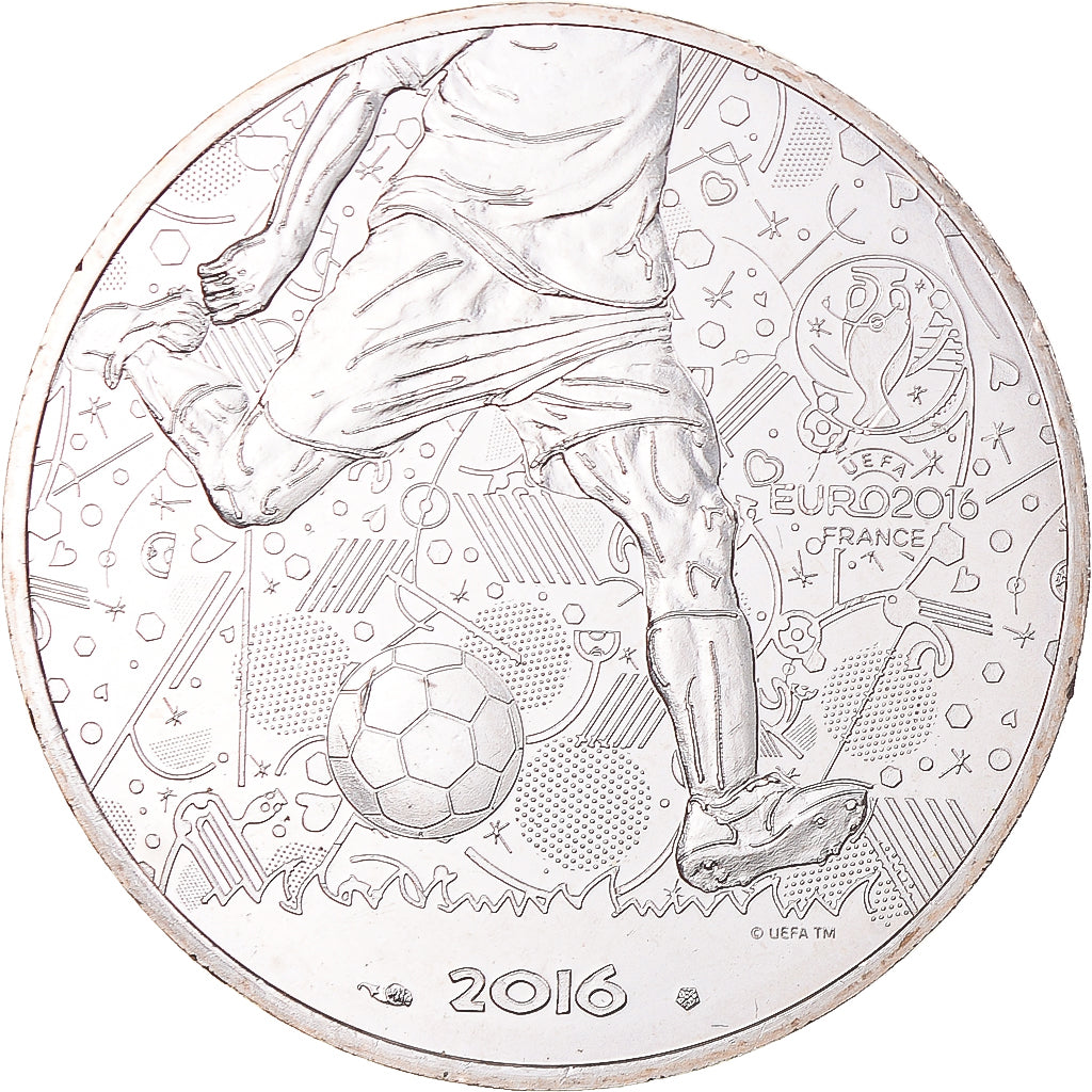 França, 10 Euro, UEFA Euro 2016, 2016, Paris, MS(64), Prata
