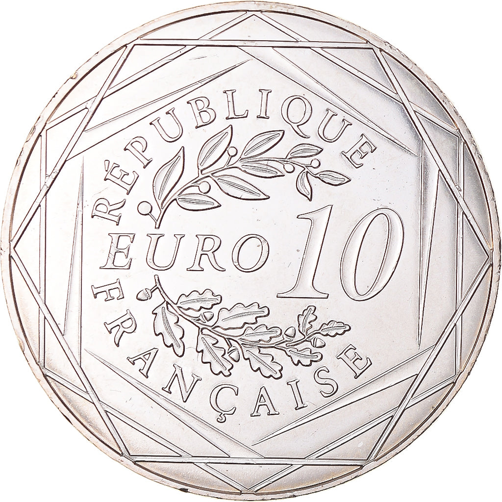 França, 10 Euro, UEFA Euro 2016, 2016, Paris, MS(64), Prata